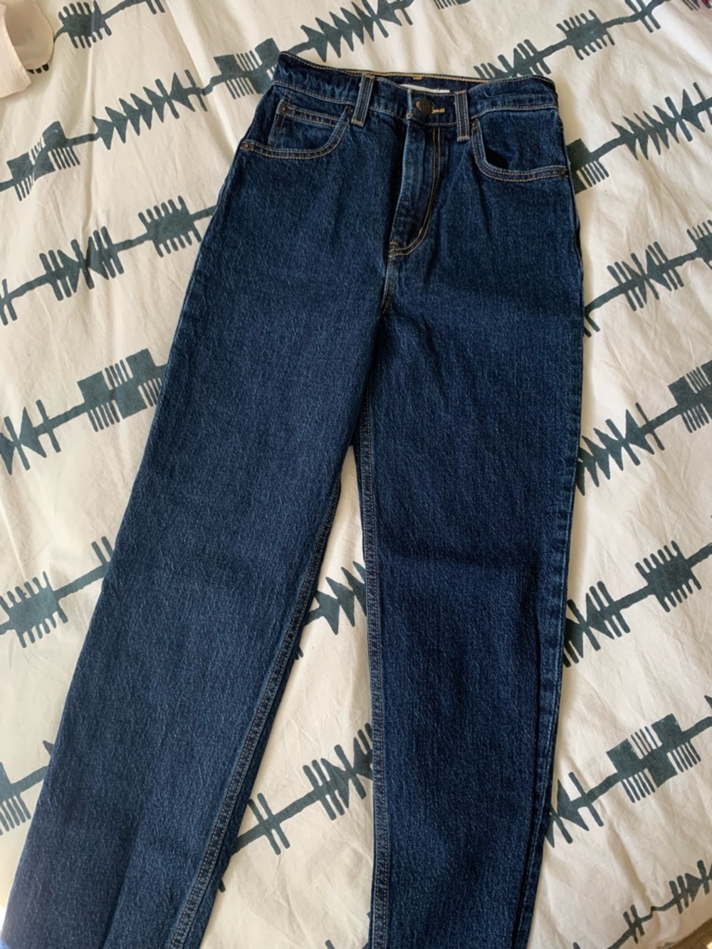 Levi’s 70s high slim straight jeans size 23 dark indigo